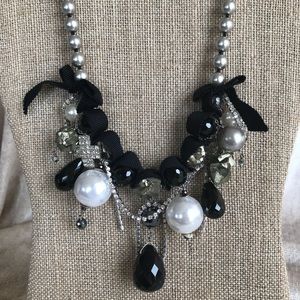 SIGNED Chan Luu Silver Pearl and Crystal Necklace